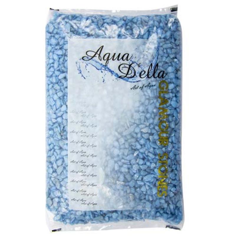 Ebi AQUA DELLA Glamour Stone 6/9mm 2kg INDIAN-BLUE -Barevný třpytivý štěrk do a Ebi