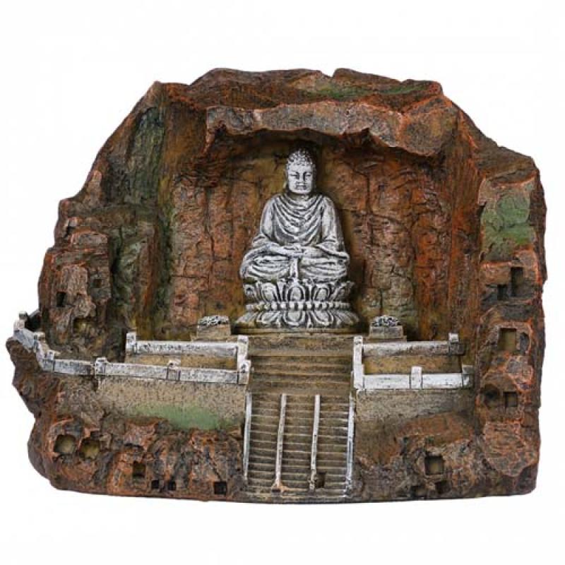 Ebi Dekorace do akvária BUDDHA v jeskyni 20x15x15cm Ebi