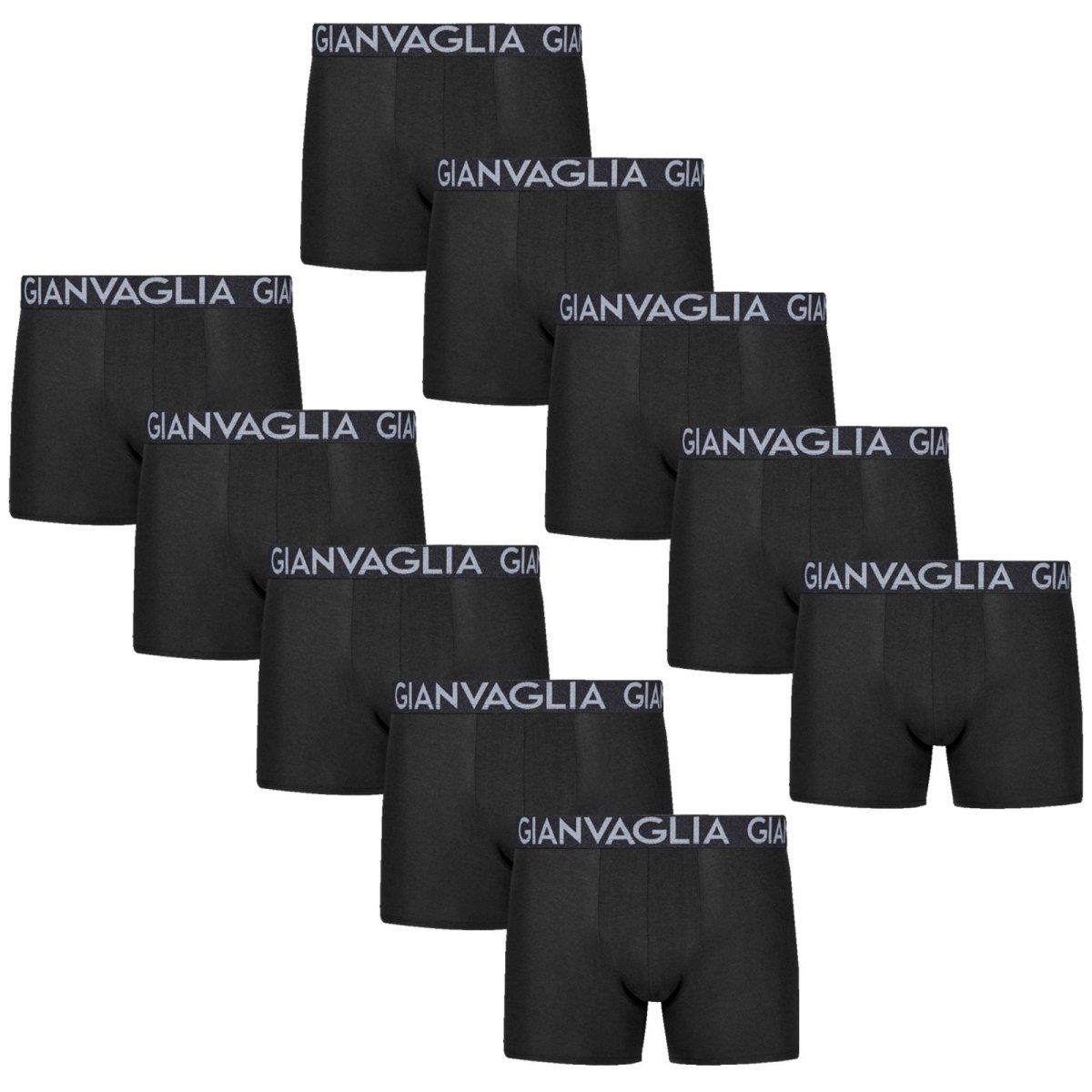 Gianvaglia 10PACK pánské boxerky černé (023) XL Gianvaglia