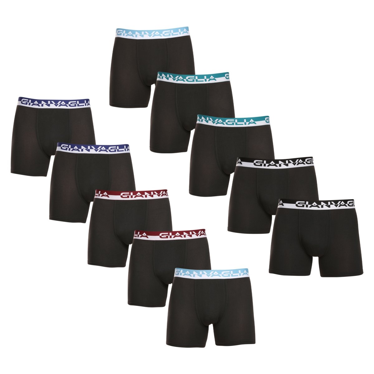 Gianvaglia 10PACK pánské boxerky černé (GVG-5012) L Gianvaglia