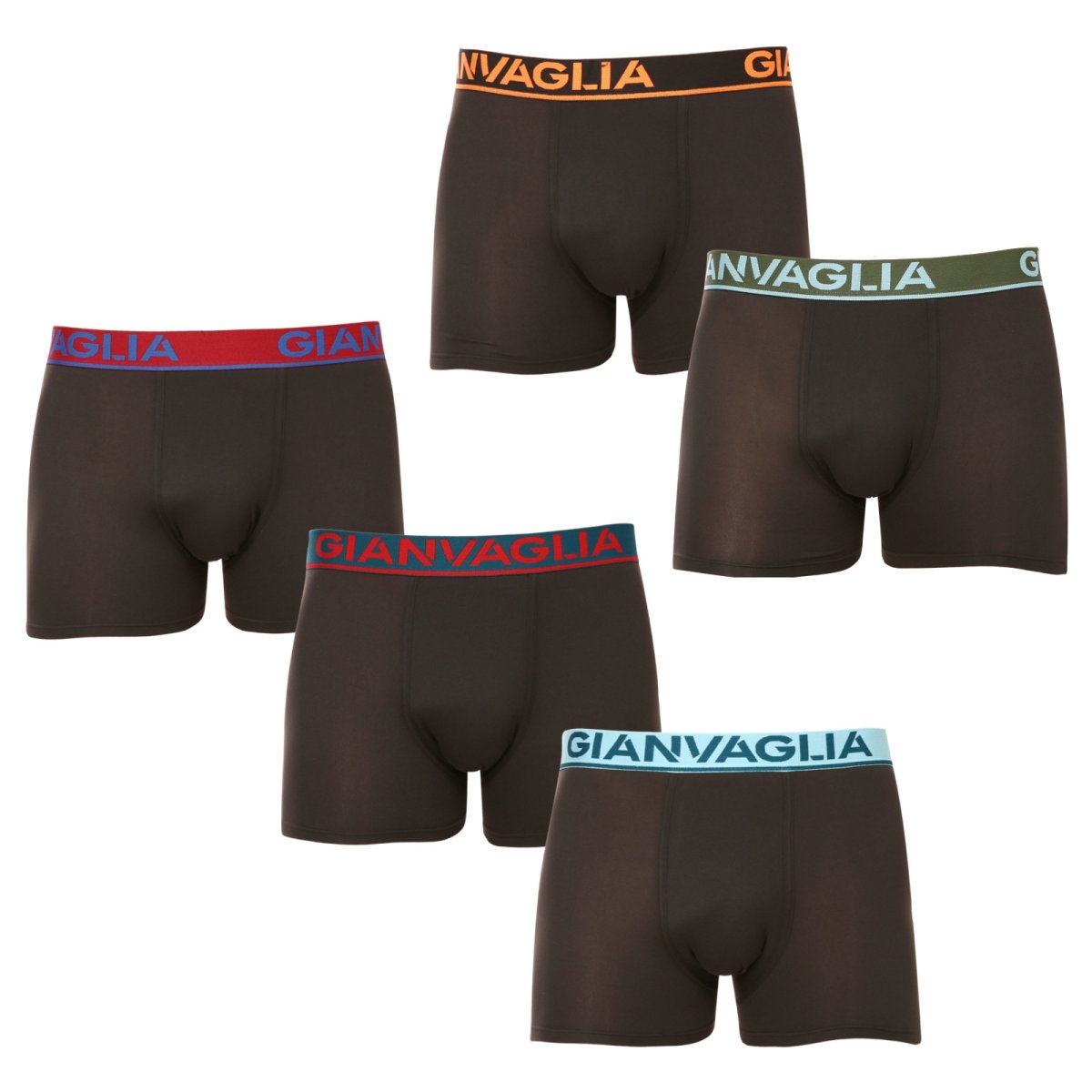 Gianvaglia 5PACK pánské boxerky černé (GVG-5010) L Gianvaglia