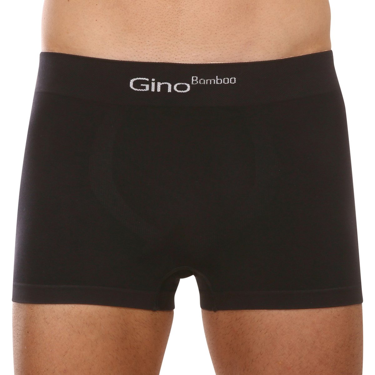 Gino Pánské boxerky bambusové bezešvé černé (53004) XL Gino