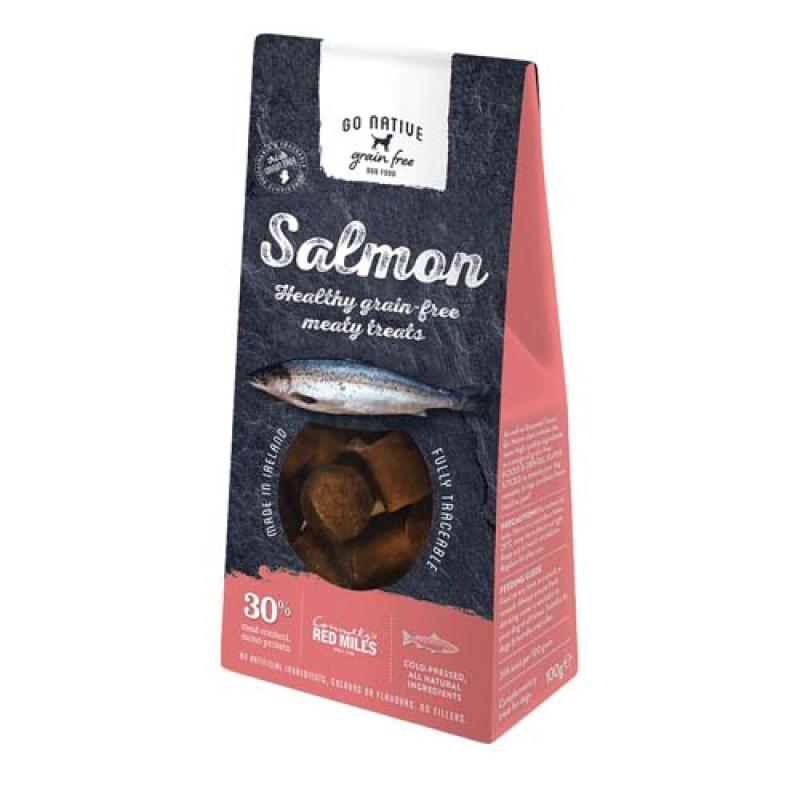 Go Native Essentials Salmon 100g nízkokalorická pochoutka pro psy obsahuje 30% masa z lo Go Native