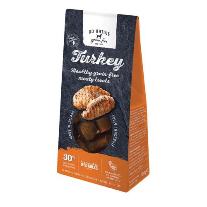 Go Native Essentials Turkey 100g nízkokalorická pochoutka pro psy s 30% krůtího masa Go Native