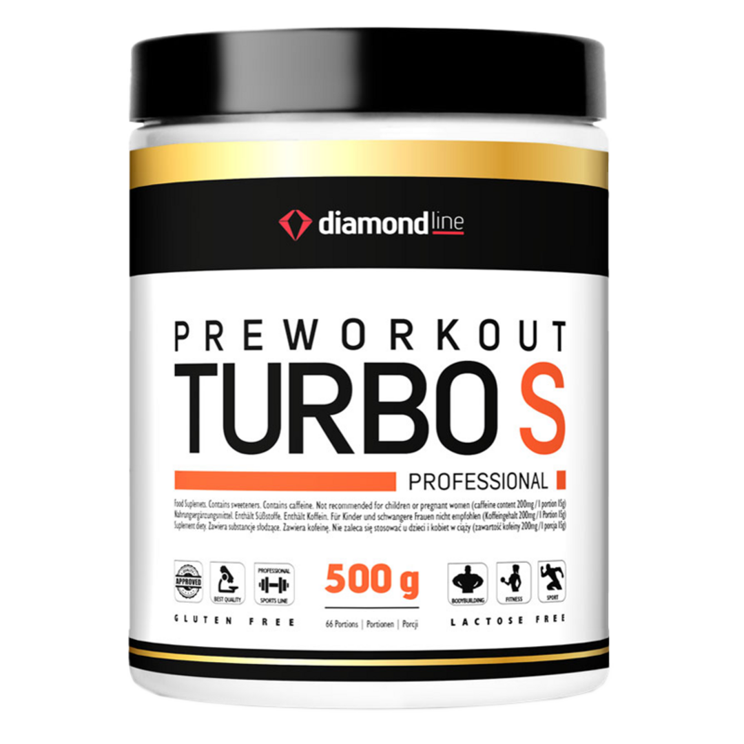 HiTec Nutrition Diamond line Turbo S preworkout 500g - pomeranč HiTec Nutrition