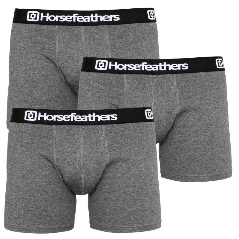 Horsefeathers 3PACK pánské boxerky Dynasty heather antracite (AM067B) L Horsefeathers