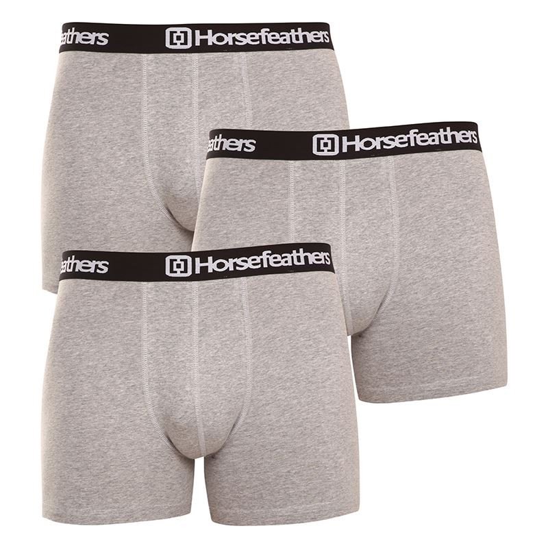 Horsefeathers 3PACK pánské boxerky Dynasty heather gray (AM067C) L Horsefeathers