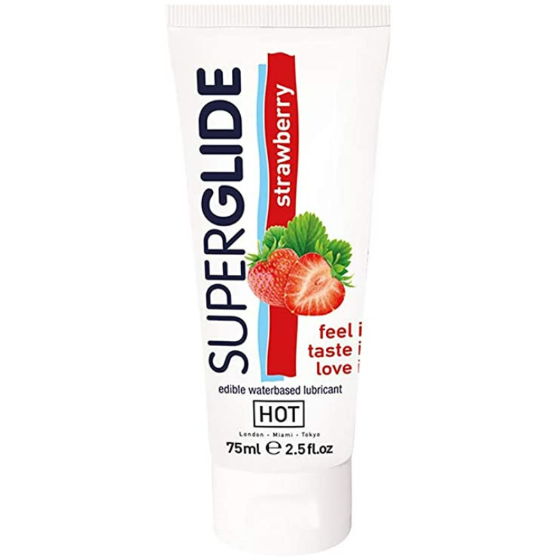 Hot SUPERGLIDE jahodový lubrikační gel Strawberry (75 ml) Hot