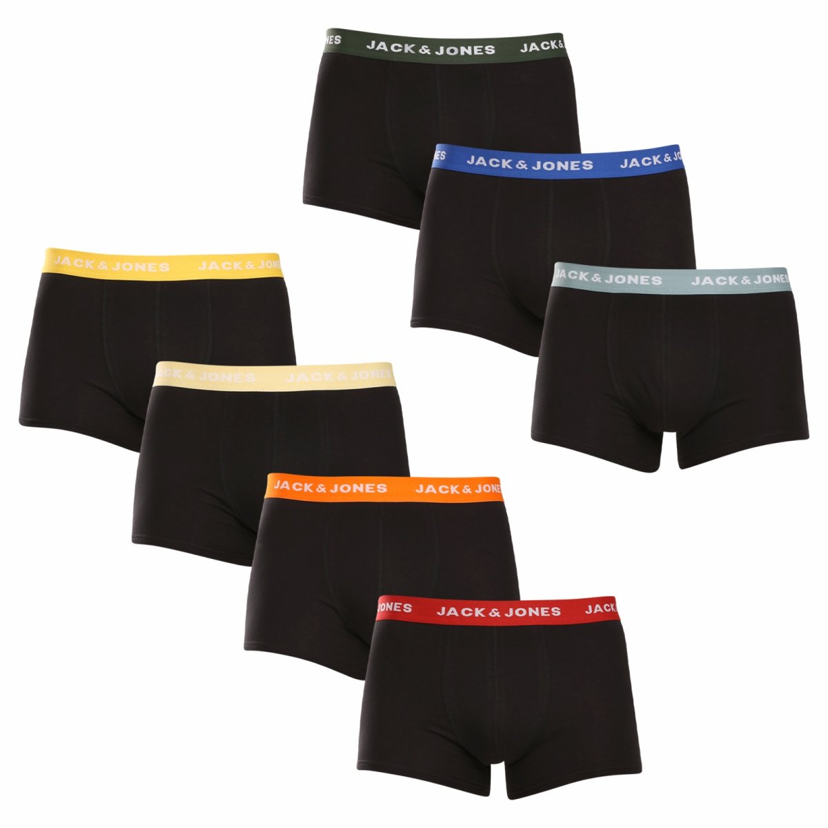 Jack and Jones 7PACK pánské boxerky černé (12230353) L Jack & Jones