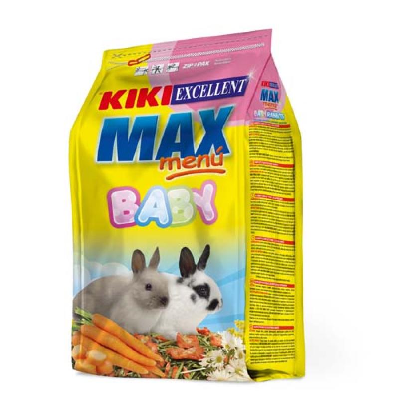 Kiki MAX Menu Rabbit BABY 1kg krmivo pro mladé králíky Kiki