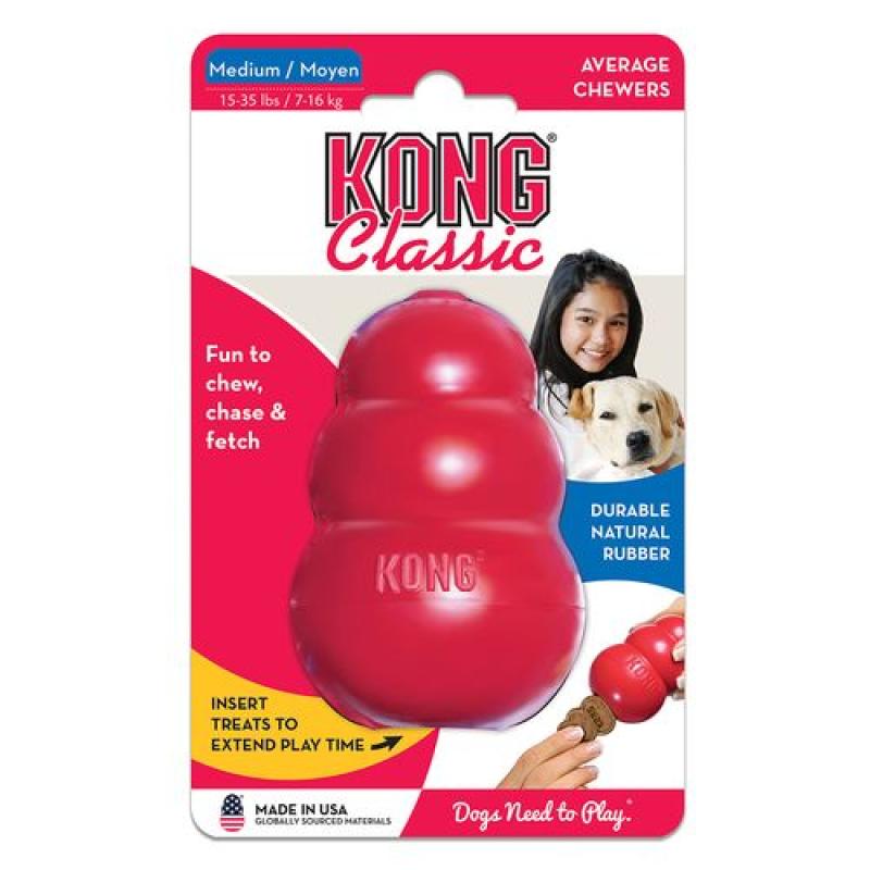 Kong Classic gumová hračka pro psy M 9x6x6cm červená Kong