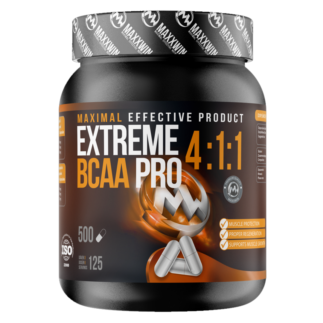 MAXXWIN Extreme BCAA PRO 4:1:1 - 500 kapslí MAXXWIN