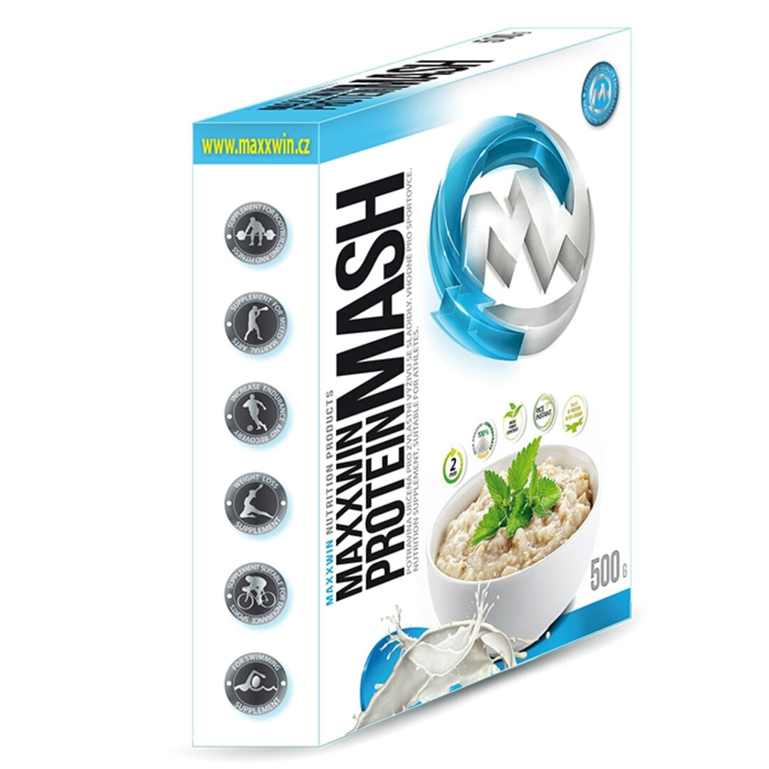 MAXXWIN Protein Mash Rýžová 500g - borůvka MAXXWIN