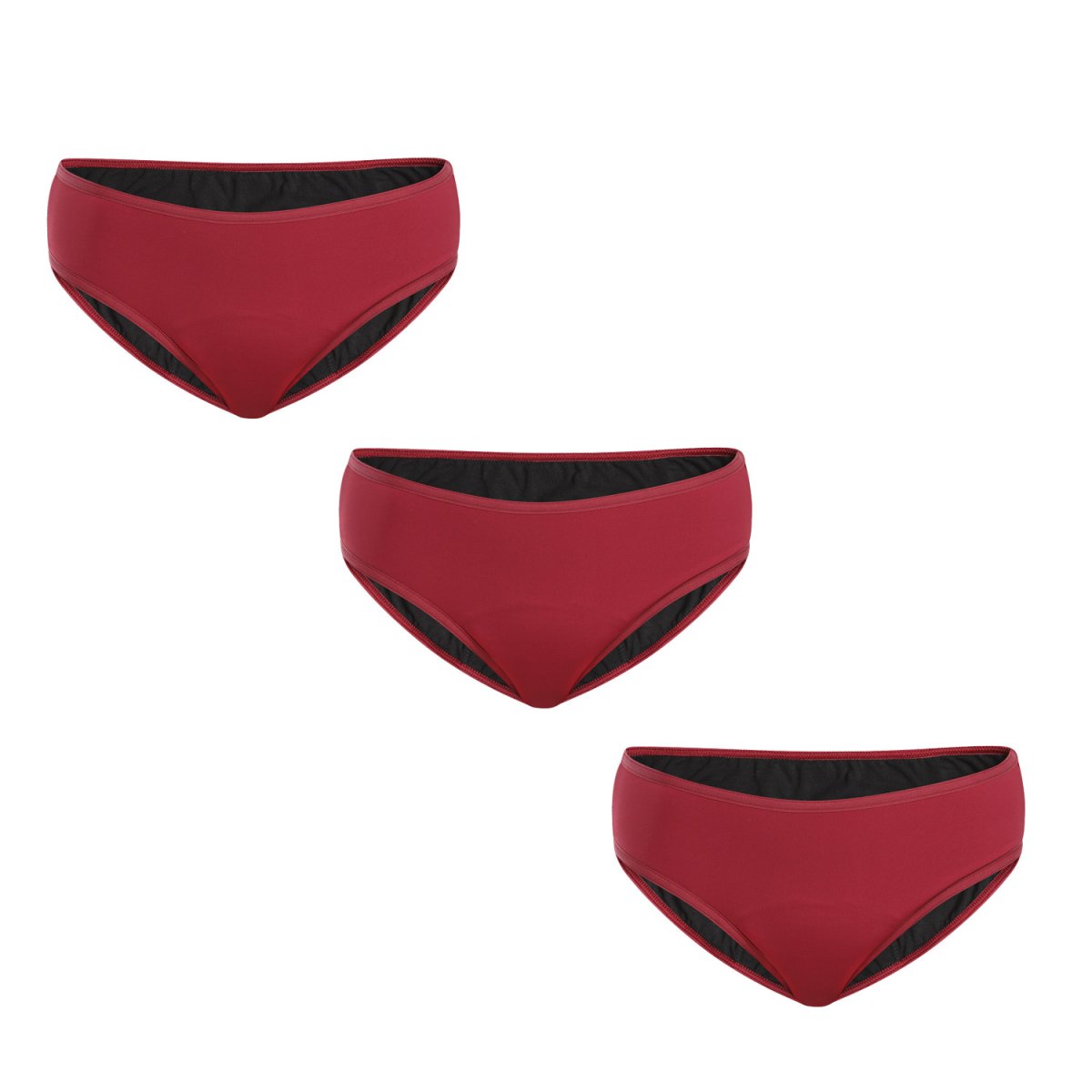 Meracus 3PACK Menstruační kalhotky Timeless Burgundy Plus (MEMS106) L Meracus