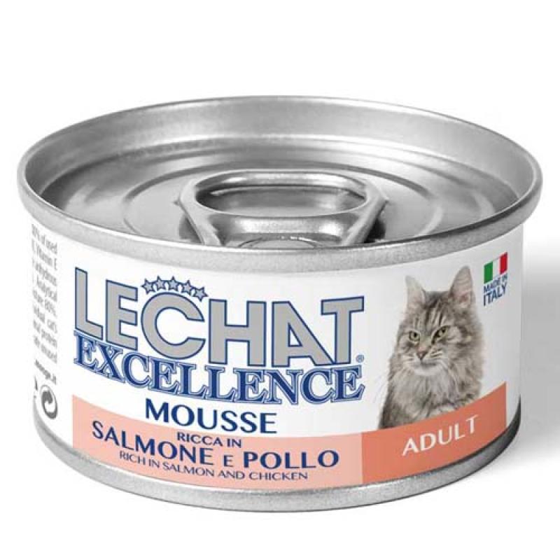 Monge LECHAT EXCELLENCE MOUSSE Pěna s lososem a kuřecím masem pro dospělé kočky Monge