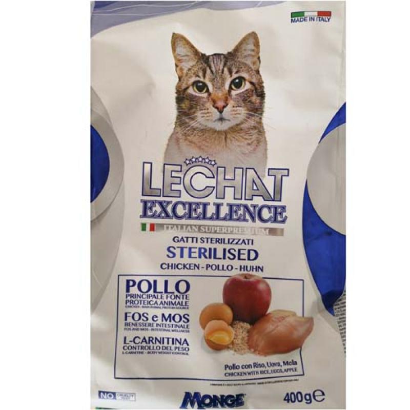 Monge LECHAT EXCELLENCE STERILIZED Chicken  400g superprémiové krmivo pro kočky Monge