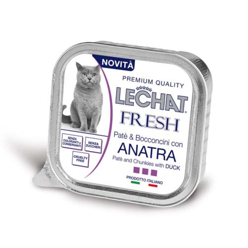 Monge LECHAT FRESH Paté a kousky  kachna  100g pro dospělé kočky Monge