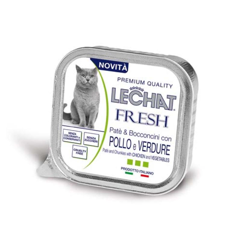 Monge LECHAT FRESH Paté a kousky kuře & zelenina 100g pro dopělé kočky Monge