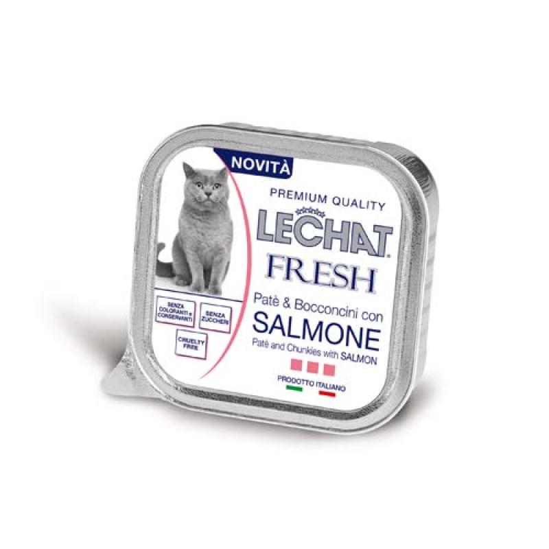 Monge LECHAT FRESH Paté a kousky losos 100g pro dospělé kočky Monge