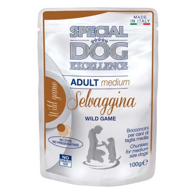 Monge SPECIAL DOG EXCELLENCE MEDIUM Adult wild zvěřina 100g kapsička Monge