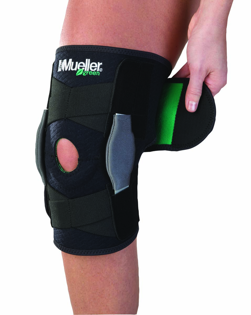 Mueller Sports Medicine Green Adjustable Hinged Knee Brace