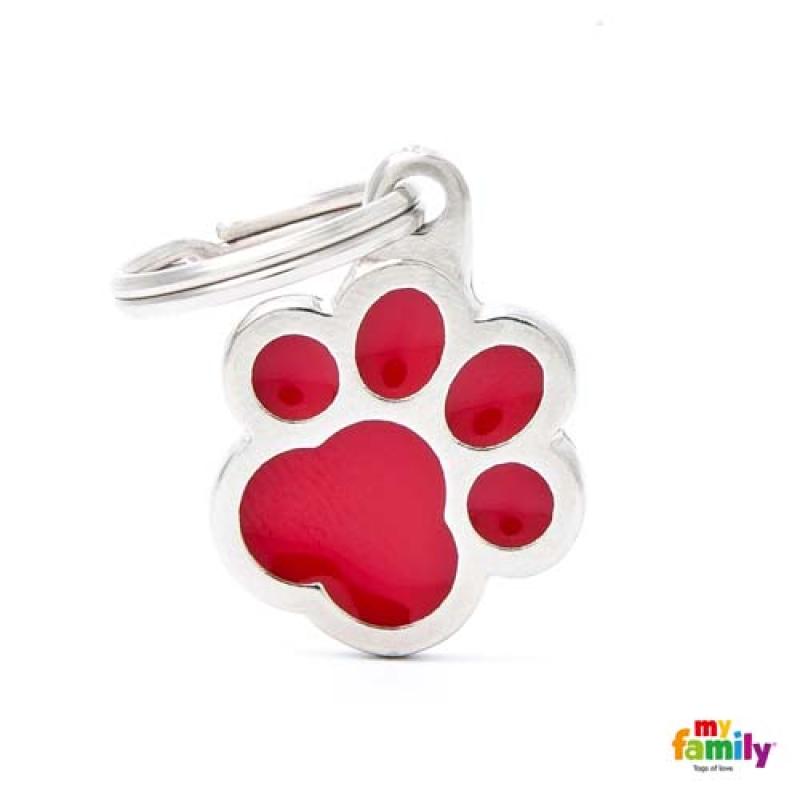 My Family MF RED PAWPRINT gravírovateľný přívěsek My Family