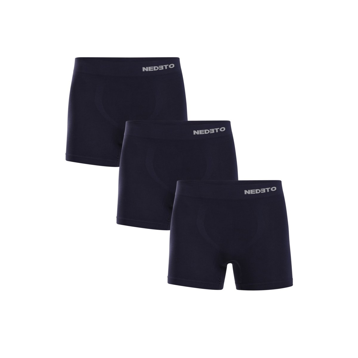 Nedeto 3PACK pánské boxerky bezešvé bambusové modré (3NDTB002S) L Nedeto