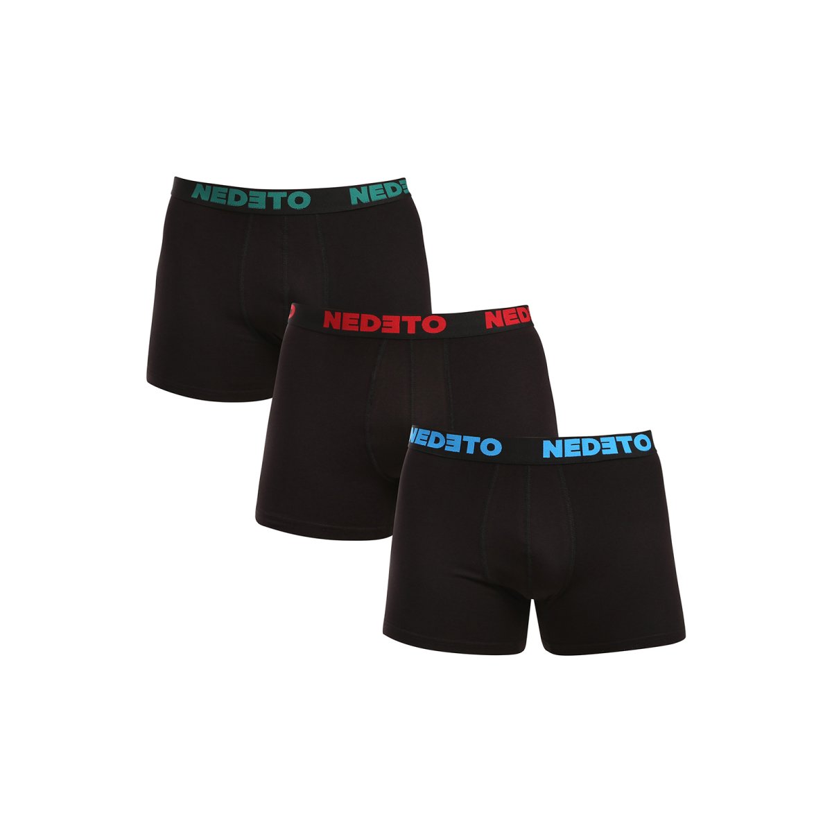 Nedeto 3PACK pánské boxerky černé (3NB003b) L Nedeto