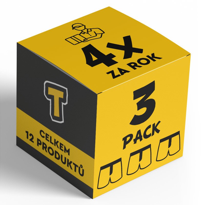 Nedeto 4x 3PACK pánské trenky - čtvrtletní roční předplatné L Nedeto