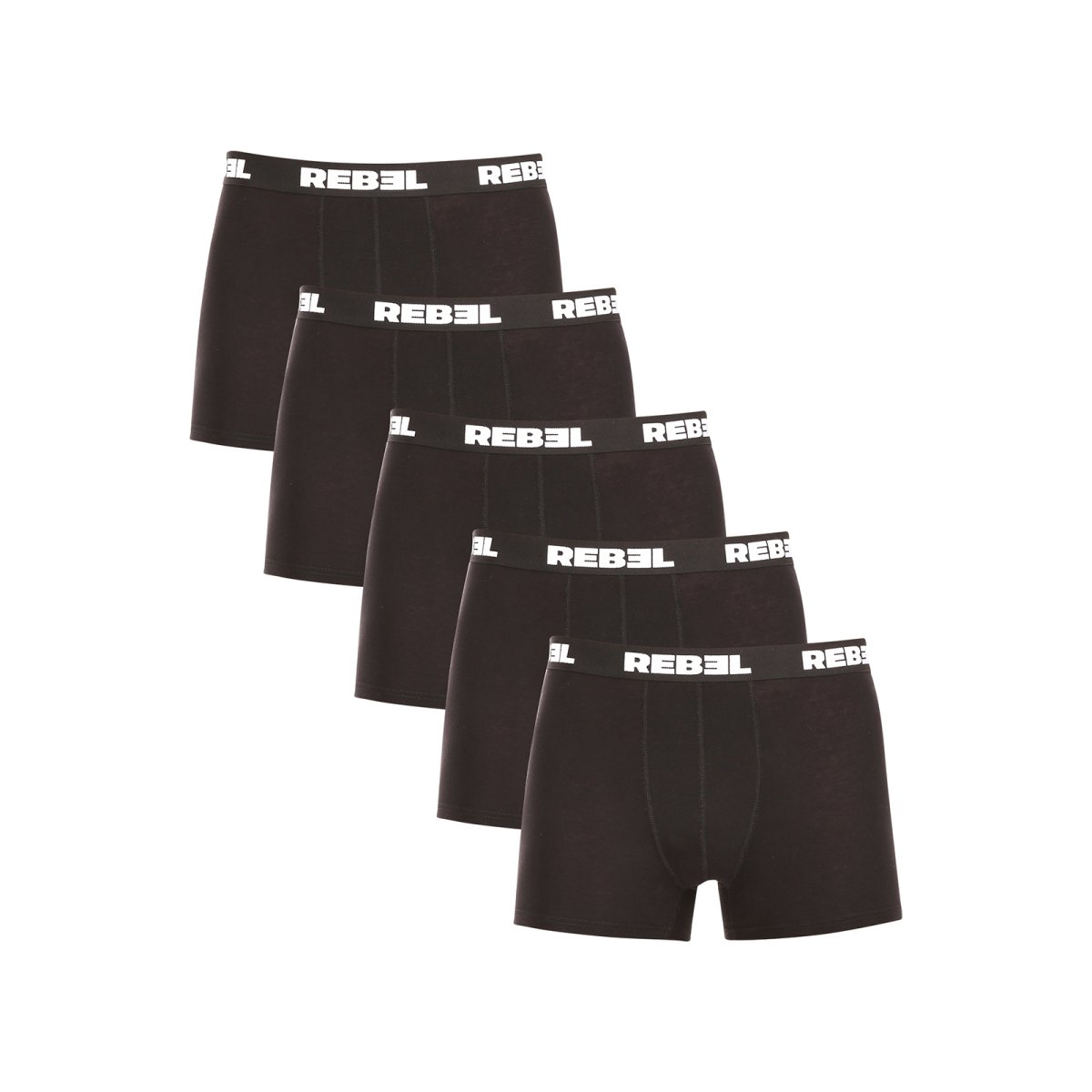 Nedeto 5PACK pánské boxerky Rebel černé (5NBR001) 3XL Nedeto