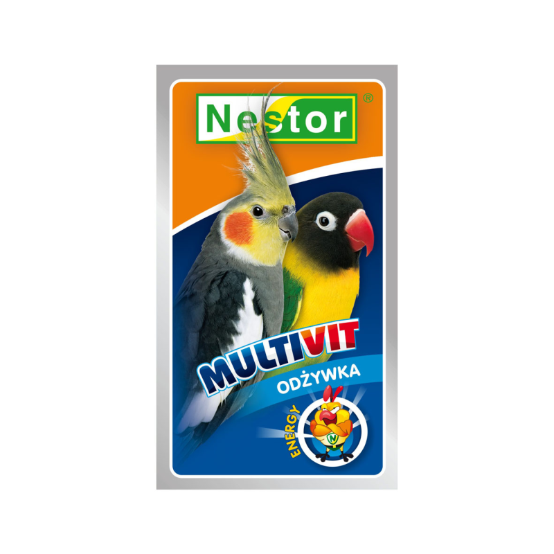 Nestor MULTIVIT ENERGY multivitamíny pro korely a velké papoušky 20g Nestor