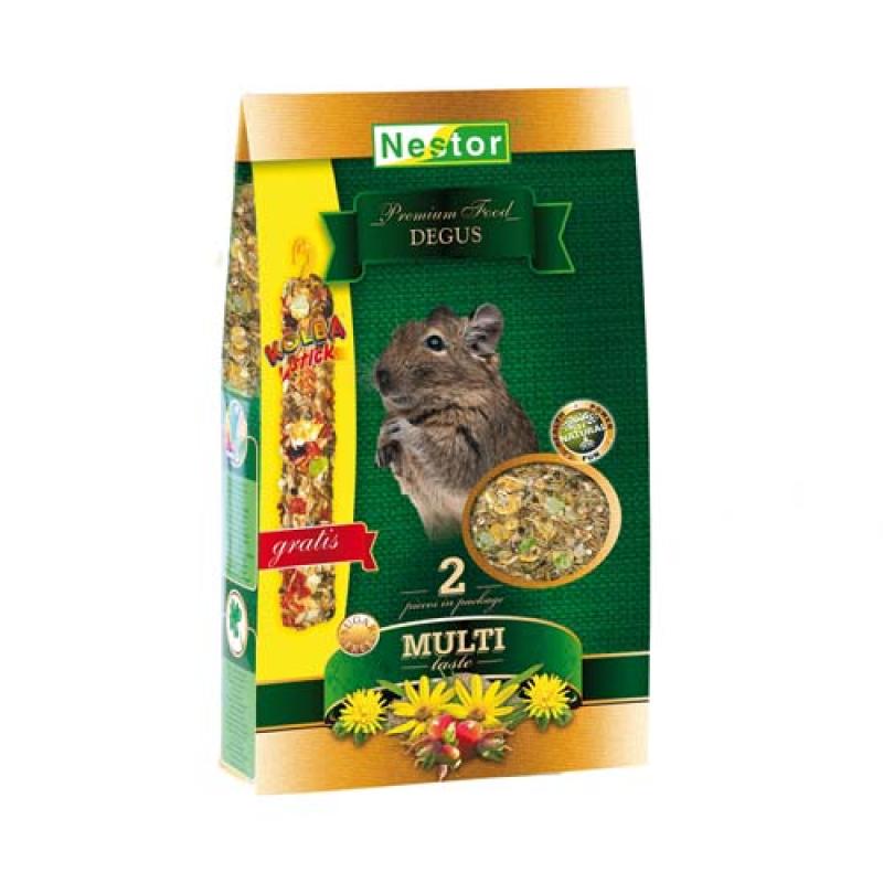 Nestor PREMIUM Krmivo pro degu 1400ml/620g +Tyčinka zdarma Nestor