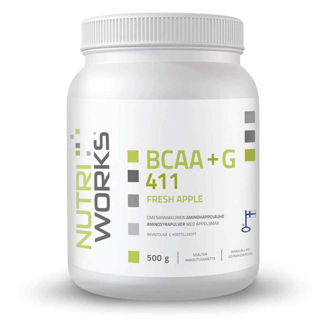 NutriWorks BCAA + Glutamin 4:1:1 500g - jablko NutriWorks