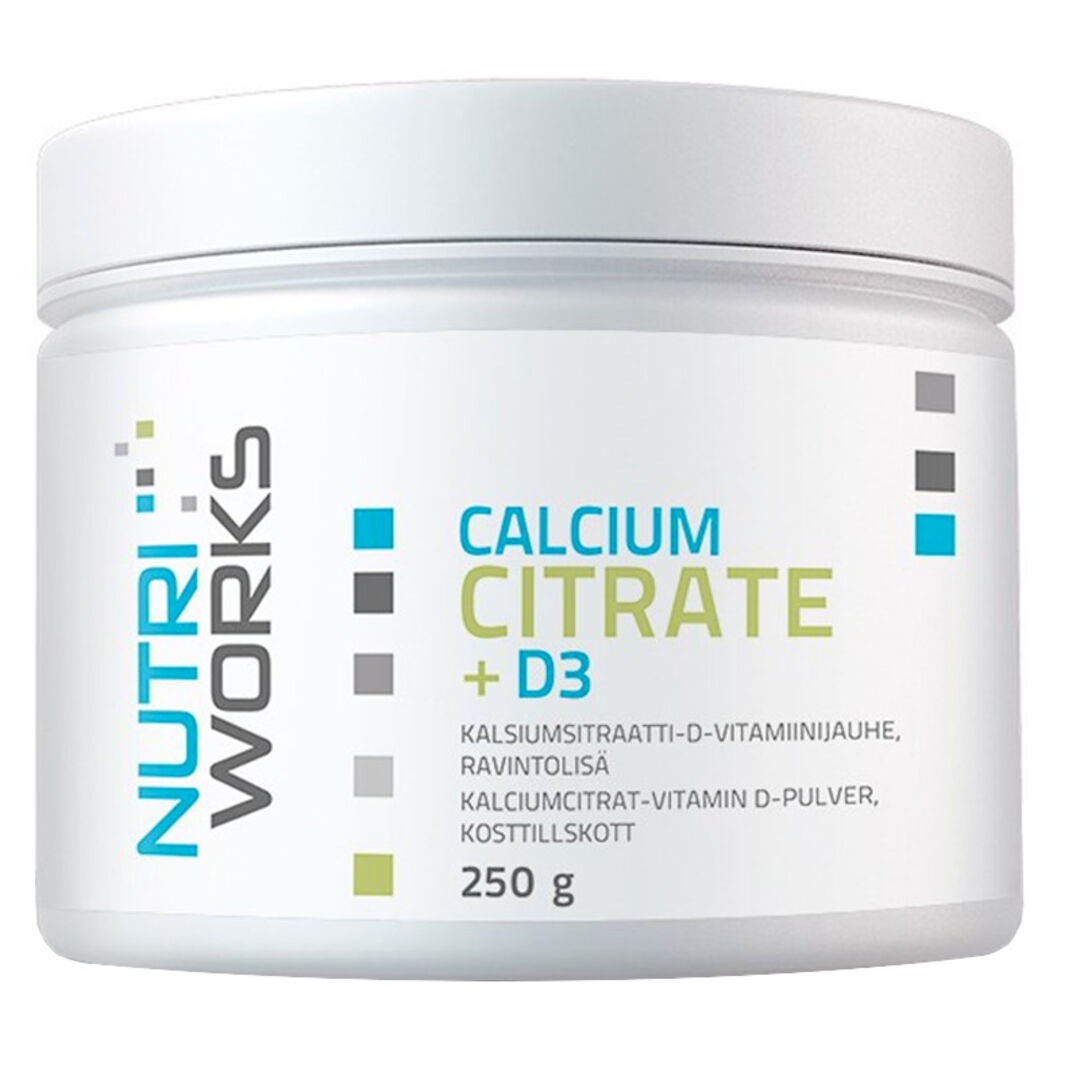 NutriWorks Calcium Citrate + D3 - 250g NutriWorks