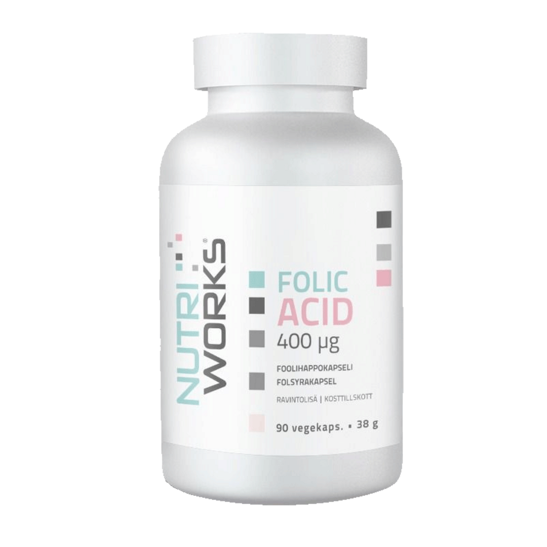 NutriWorks Folic Acid 400µg - 90 kapslí NutriWorks