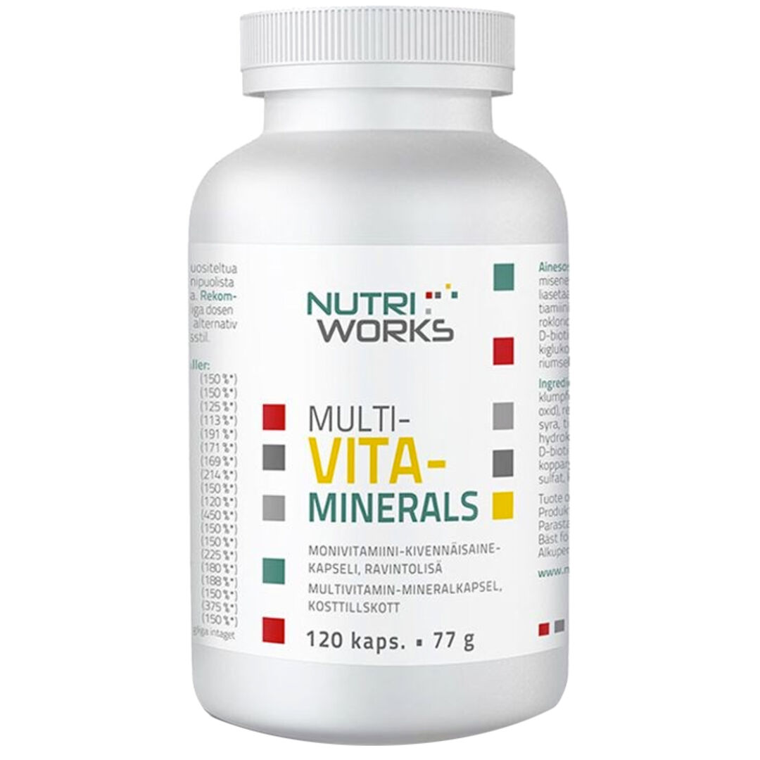 NutriWorks Multivitaminerals - 120 kapslí NutriWorks