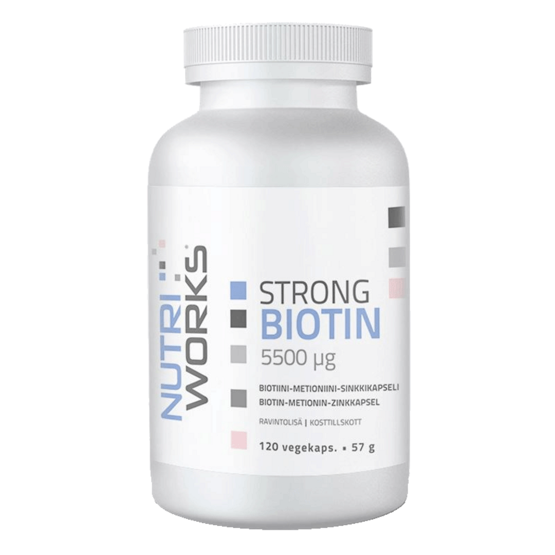 NutriWorks Strong Biotin 5500µg - 120 kapslí NutriWorks