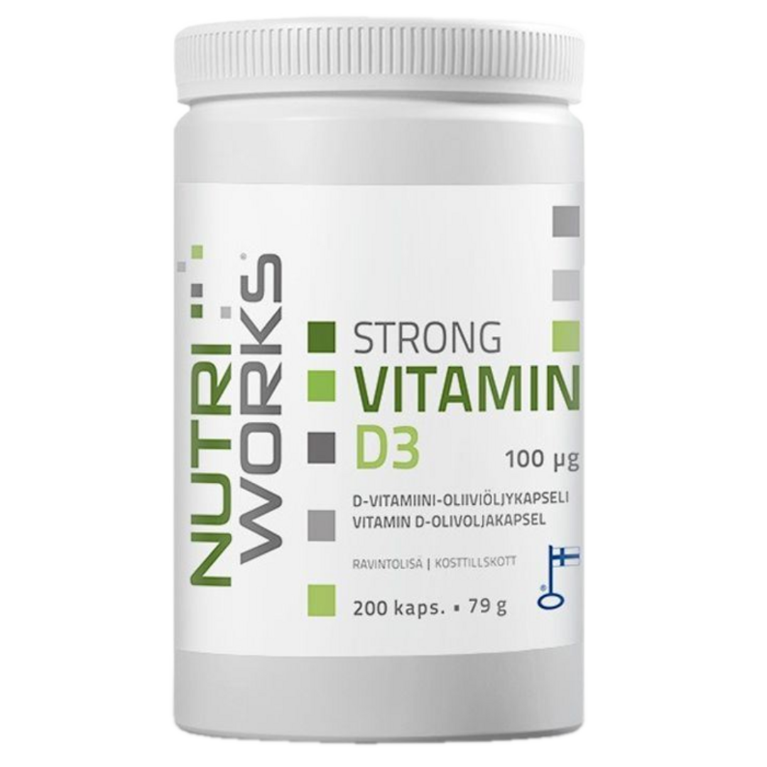 NutriWorks Strong Vitamin D3 2000iu - 200 kapslí NutriWorks