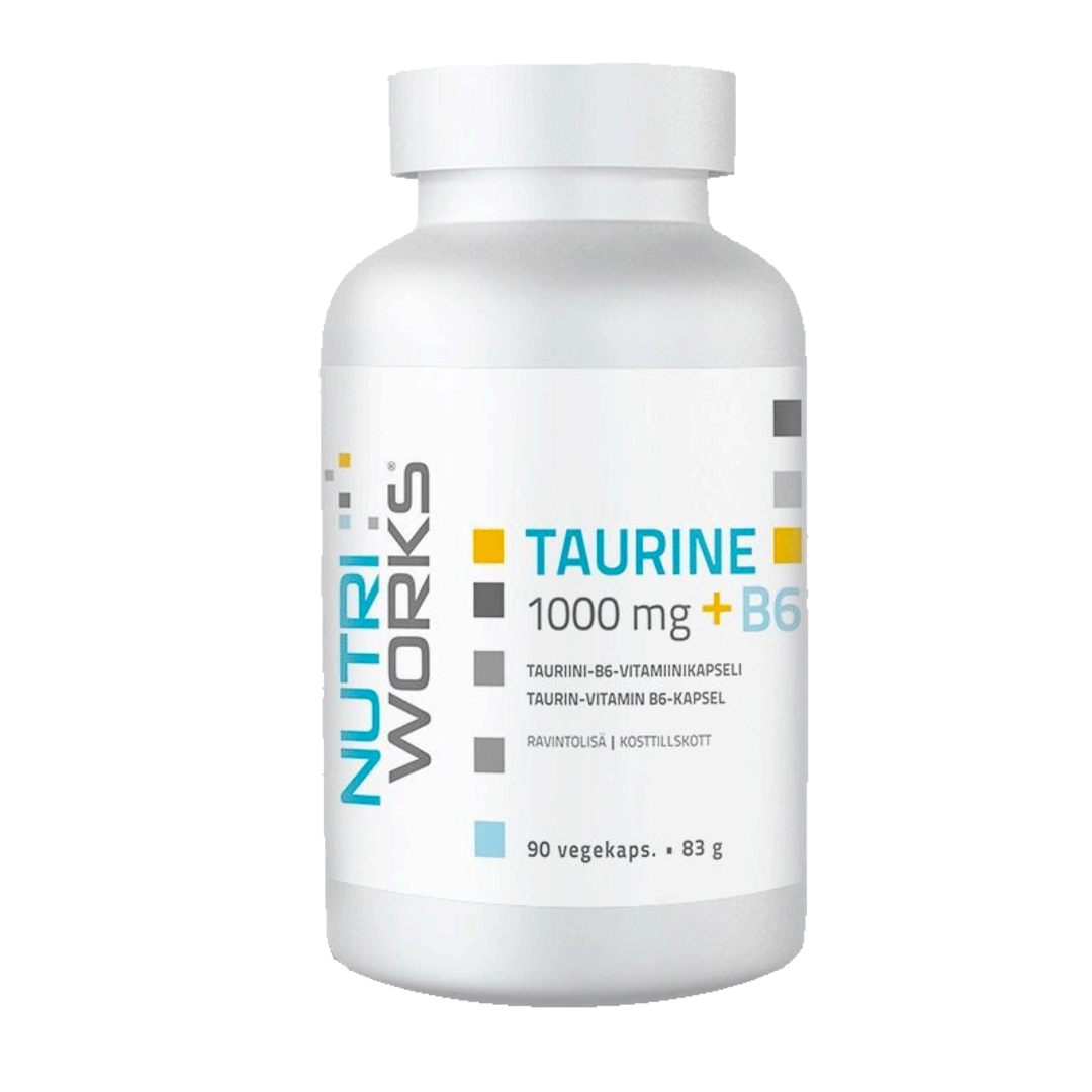 NutriWorks Taurine 1000mg + B6 - 90 kapslí NutriWorks