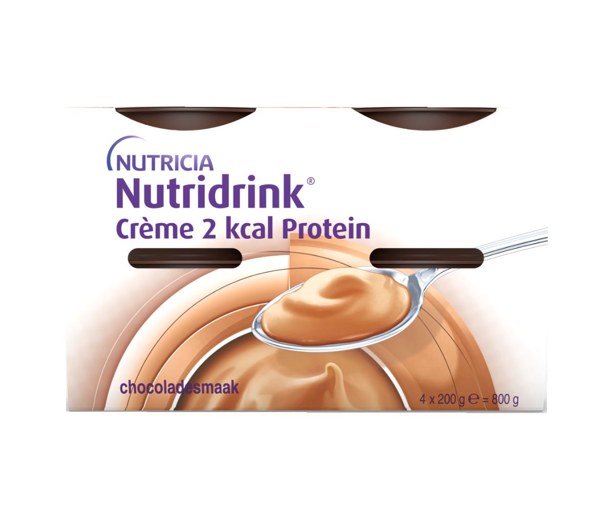 Nutridrink Creme 2 kcal Protein s příchutí čokolády 4x200 g Nutridrink