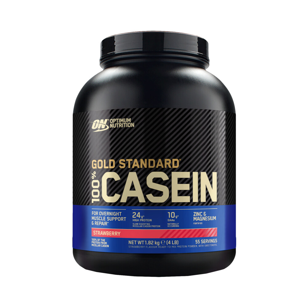 Optimum Nutrition 100 % Casein 1820g - jahoda Optimum Nutrition