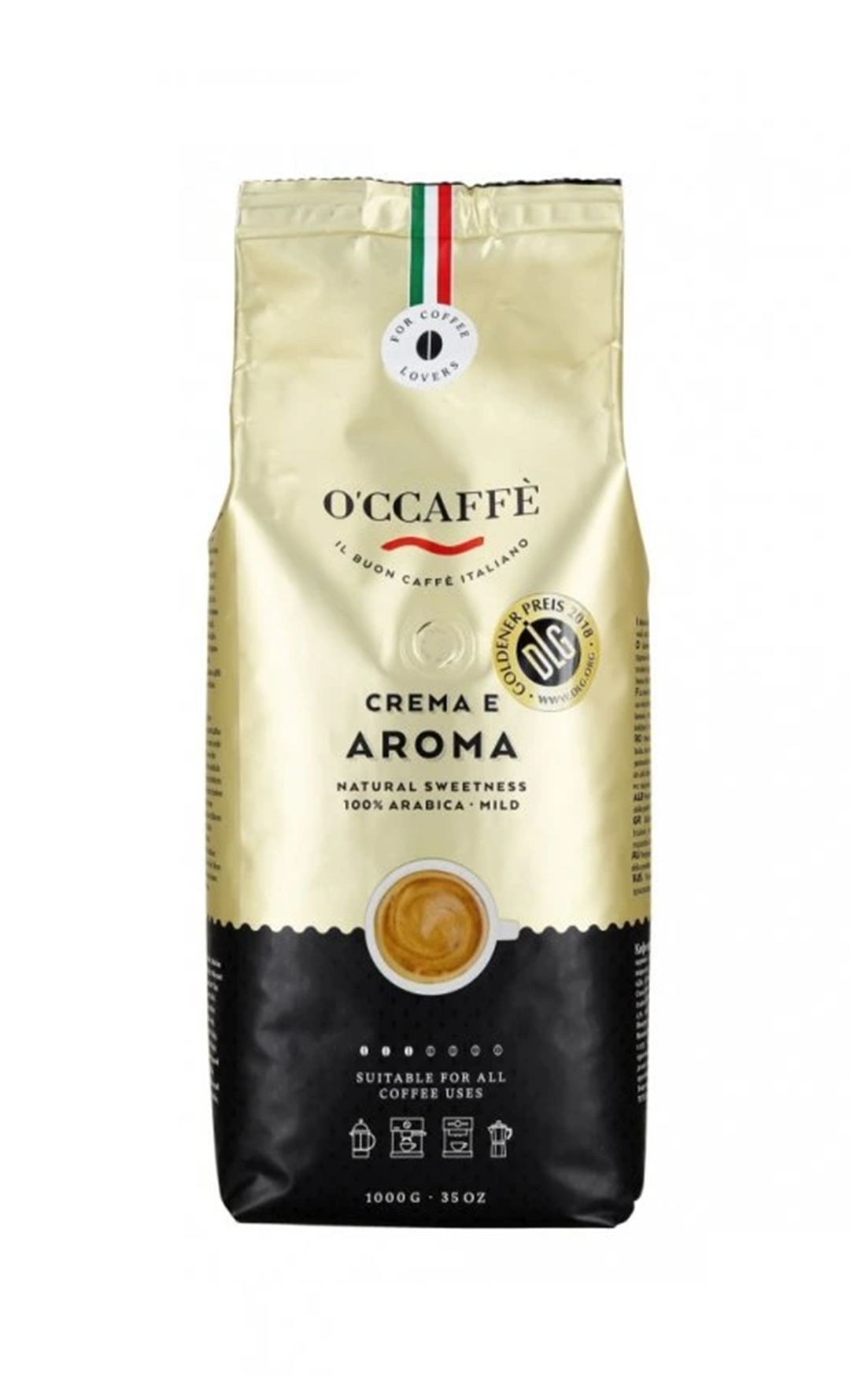 O´Ccaffé Crema e Aroma 1 kg Zrnková káva O'Ccaffè