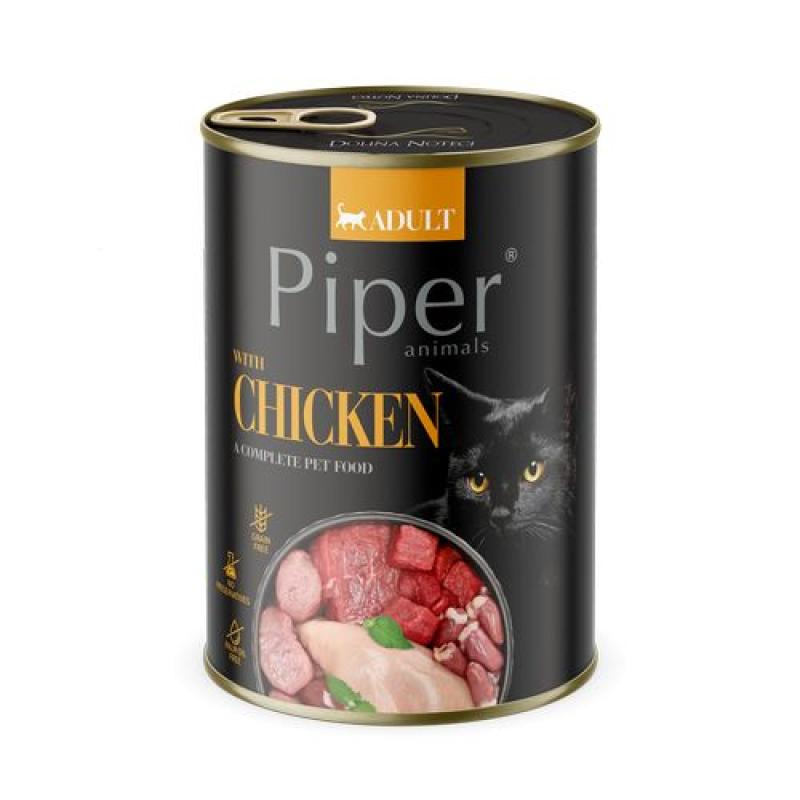 PIPER CAT ADULT 400g kuřecí maso konzerva pro dospělé kočky PIPER