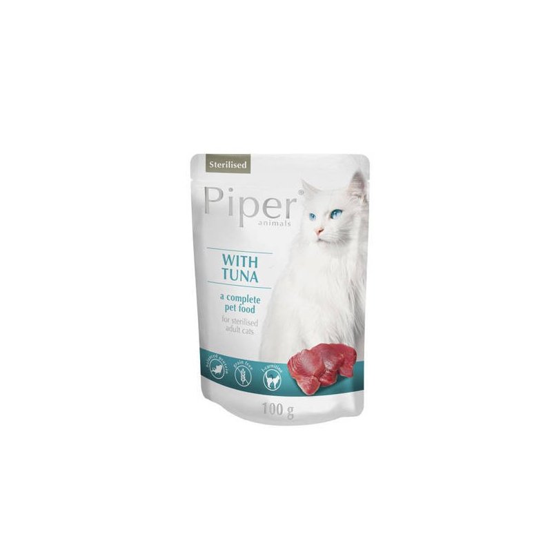 PIPER CAT STERILISED 100g tuňák kapsička pro sterilizované kočky PIPER