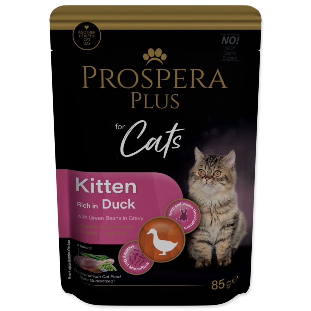 PROSPERA Plus Kitten Duck Green Beans kapsička 85 g PROSPERA Plus