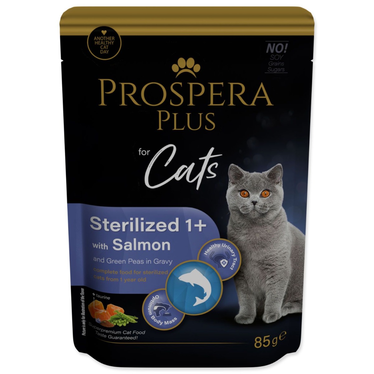 PROSPERA Plus Sterelized 1+ Salmon Peas kapsička 85 g PROSPERA Plus