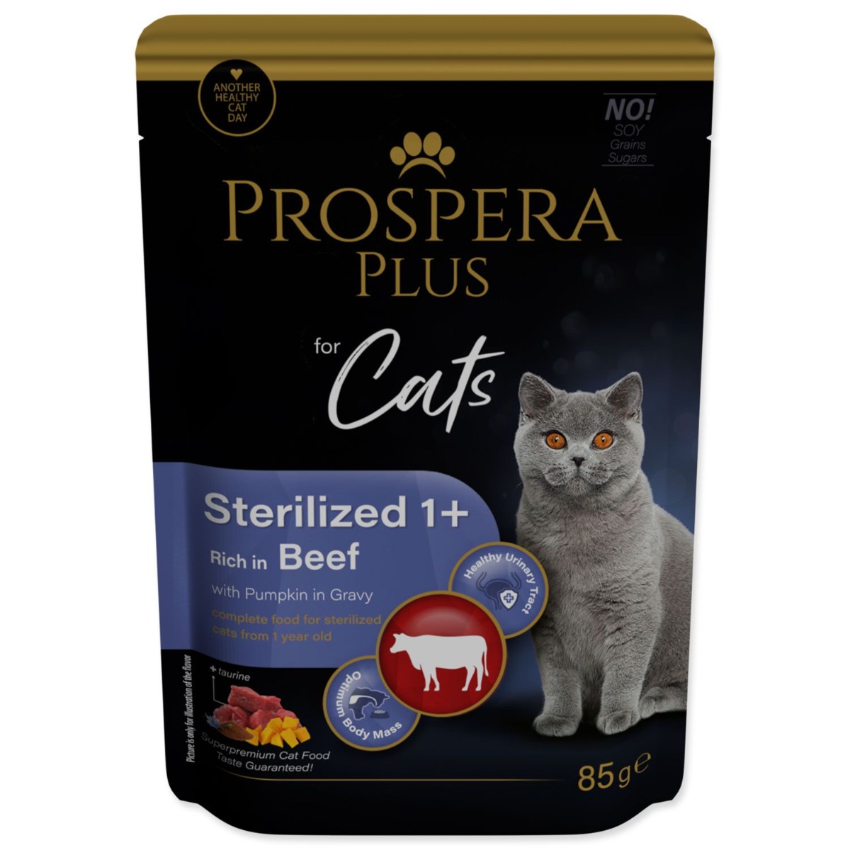 PROSPERA Plus Sterilized 1+ Beef Pumpkins kapsička 85 g PROSPERA Plus