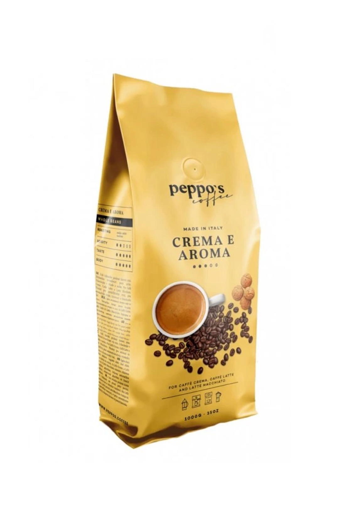 Peppo's Crema e Aroma 1 kg Zrnková káva Peppo's