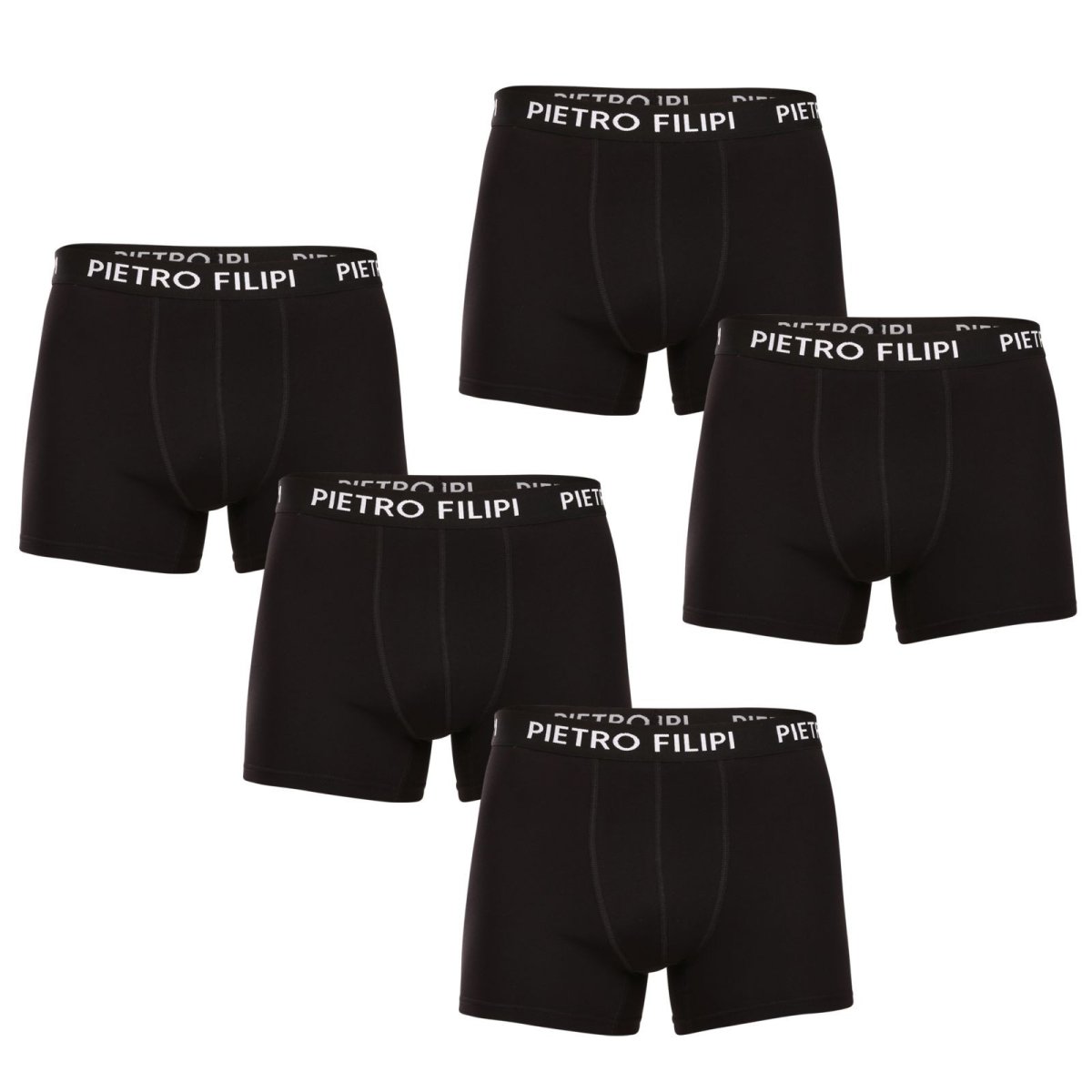 Pietro Filipi 5PACK pánské boxerky černé (5BCL002) L Pietro Filipi