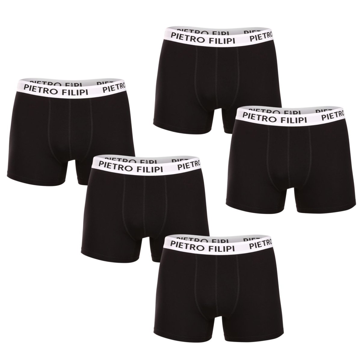 Pietro Filipi 5PACK pánské boxerky černé (5BCL003) XL Pietro Filipi